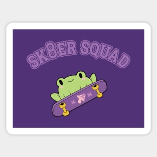 Cute Skater Squad Frog Sticker